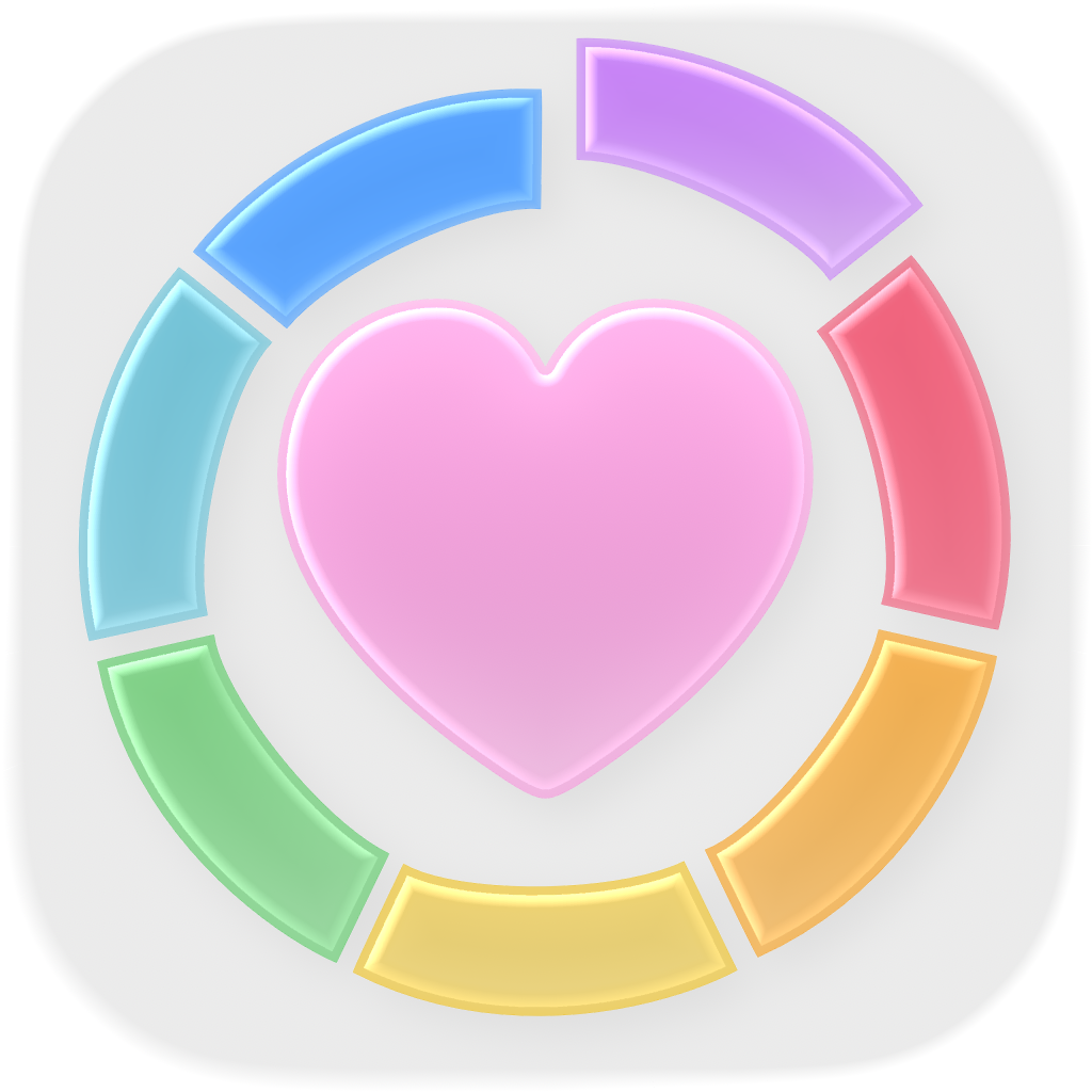 App Icon white heart with green gradient